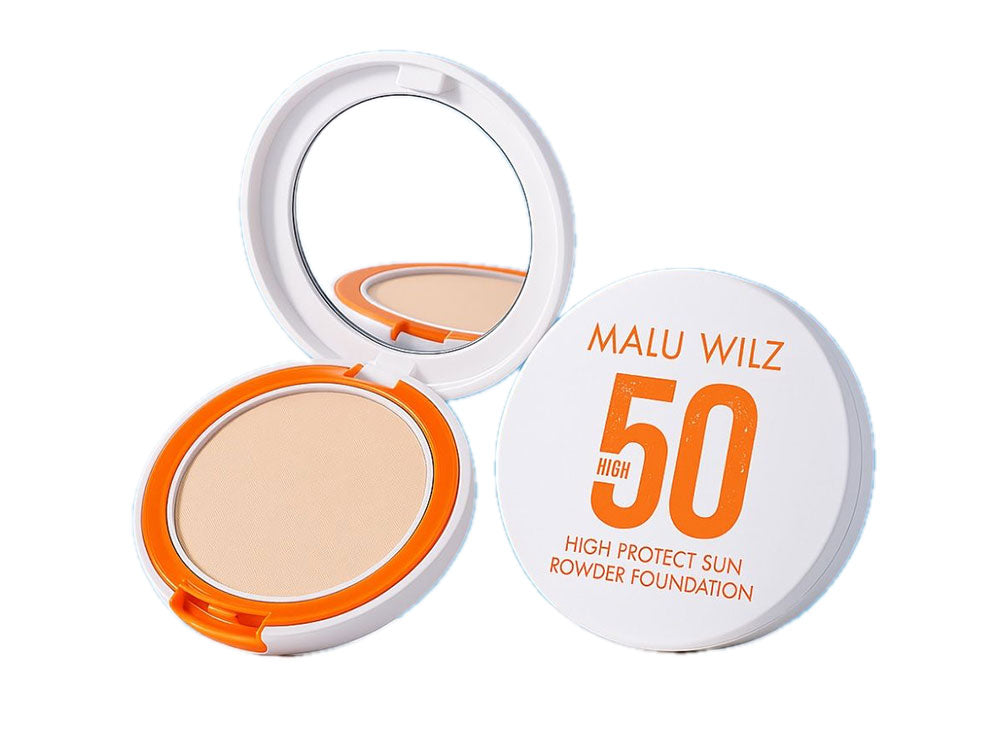 אבקת פודרה עם מקדם הגנה גבוה SPF 50 לאיפור מקצועי מבית מלו וילז 4794