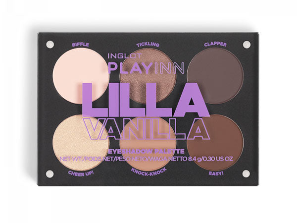 INGLOT Playinn Lilla Vanilla Eye Shadow Palette לפלטה מגנטית ייחודית המכילה 6 צלליות לאיפור מקצועי מבית אינגלוט
